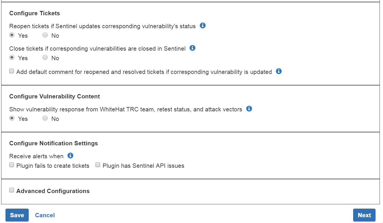 configure tickets