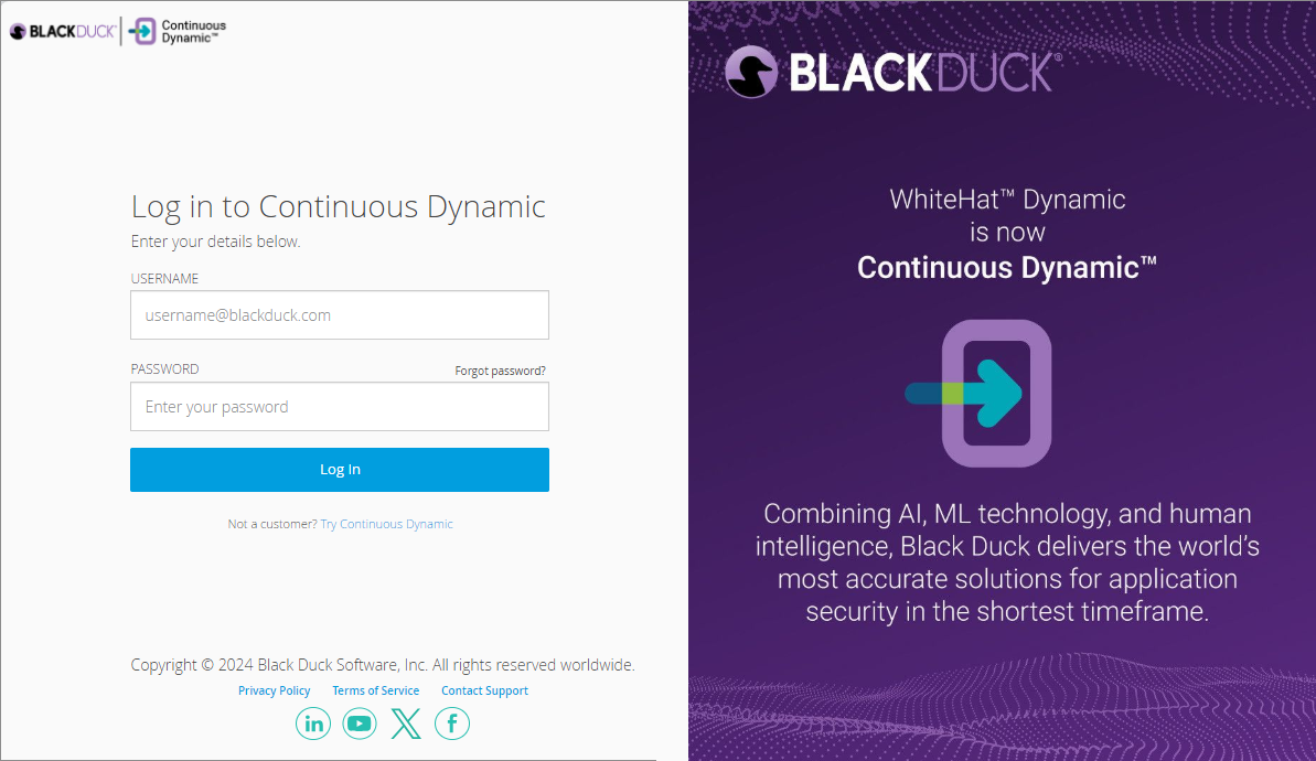 continuous dynamic login screen