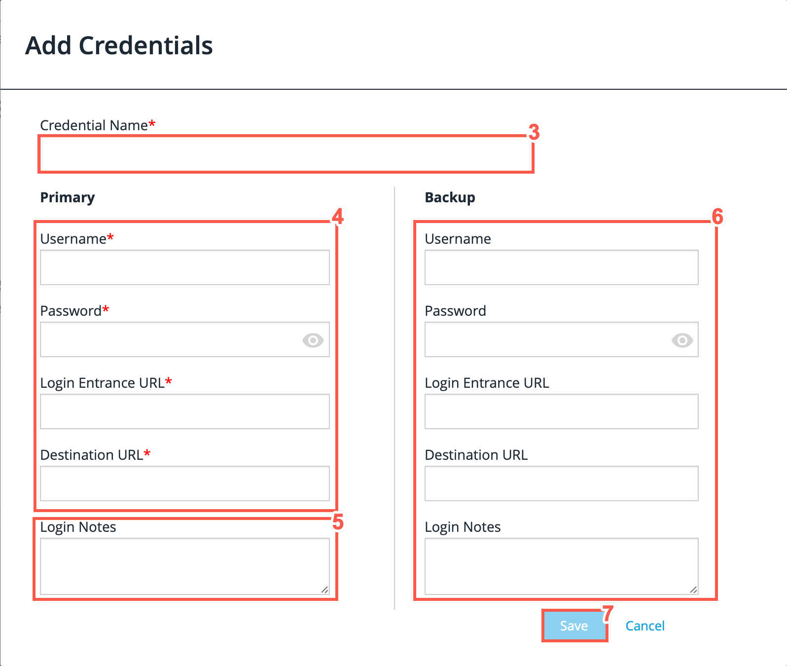 add credentials 1