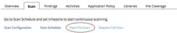 start pre scan screen cap