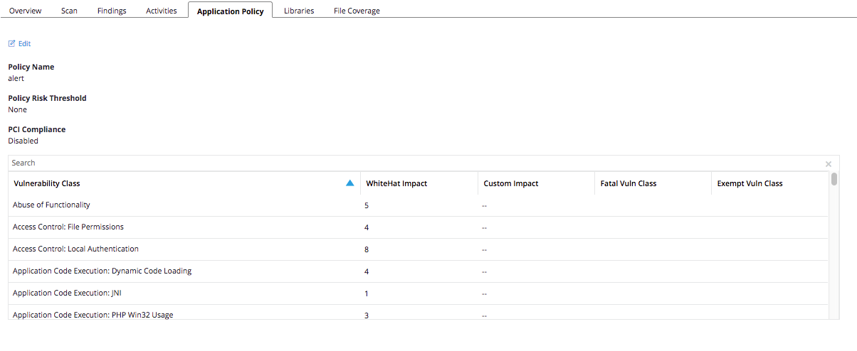 Application Policy Tab | Continuous Dynamic Docs