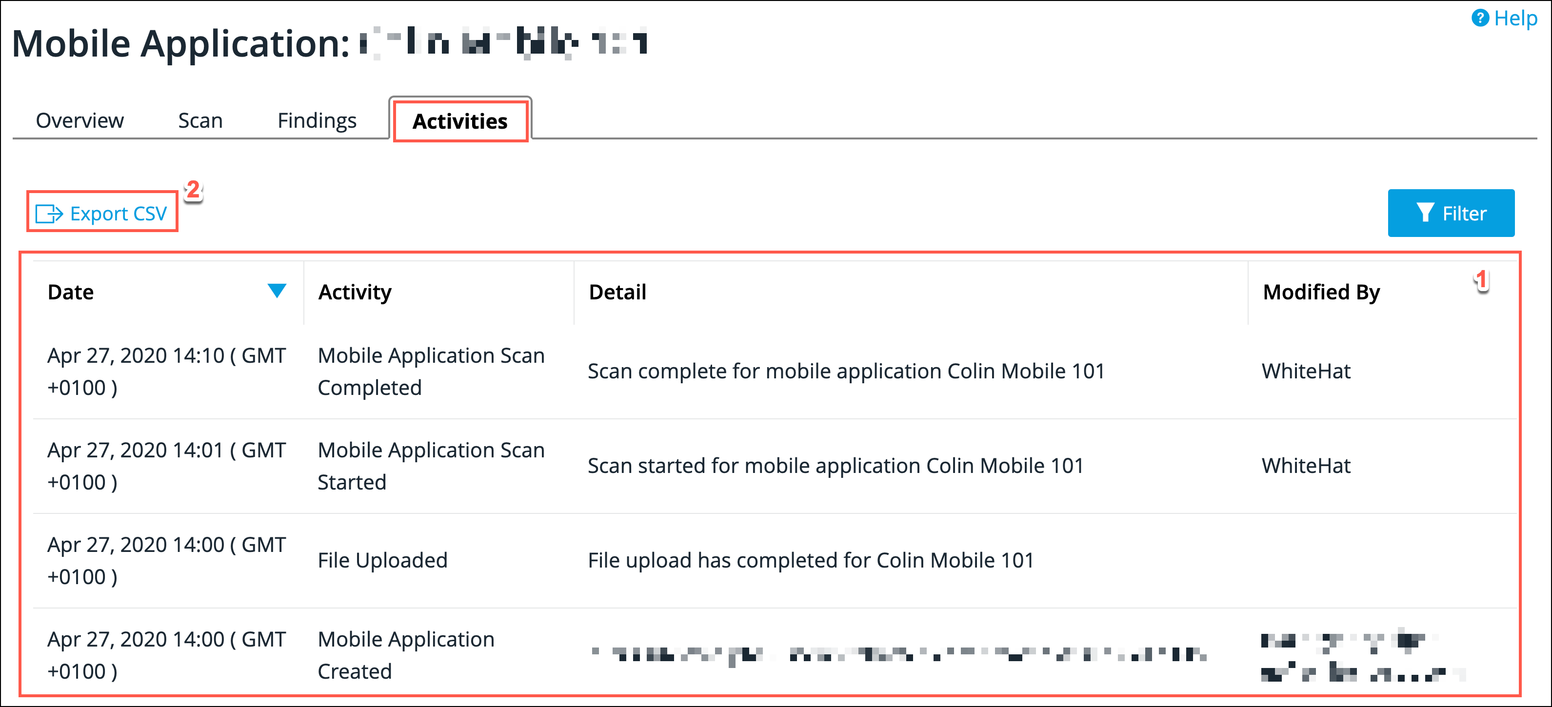 asset mobile activities