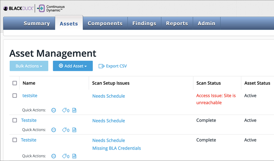 managing your assets access issue