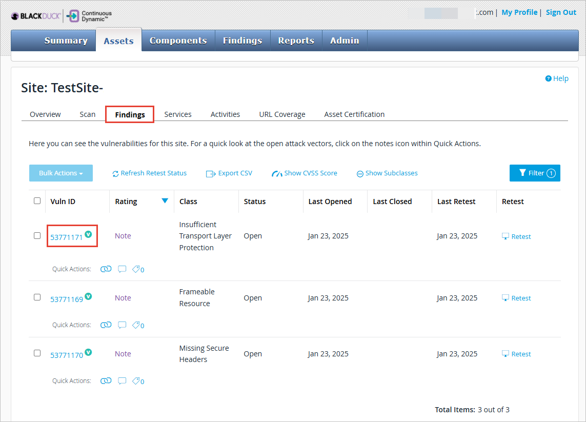 remediating vuln findings 3 bd